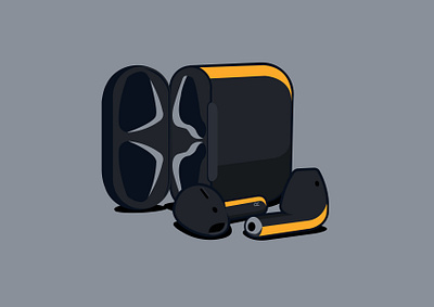 Airpods design designoftheday graphicdesigner illustration illustrator vector vectorart vectorartist vectorartwork