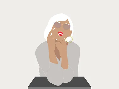 Red lips design illustration