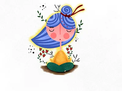 Let's relax! art artwork charachter design girl illustration illustrator