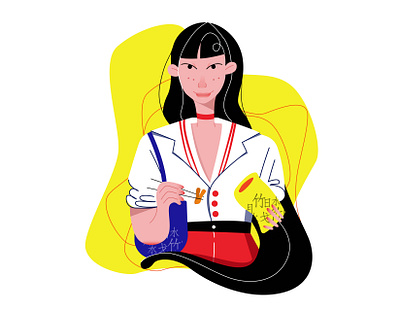 Lunch time character characterdesign chinese food illustration life lineart product
