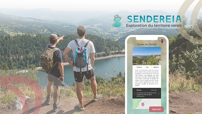 Sendereia : trek app design logo student trek trekking ui ui design ux vector