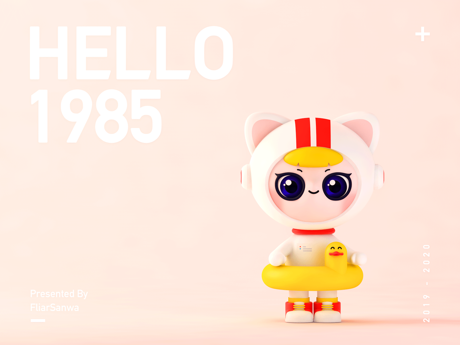 Hello1985 animation astronaut cat cute expression gif mascot pet universe view