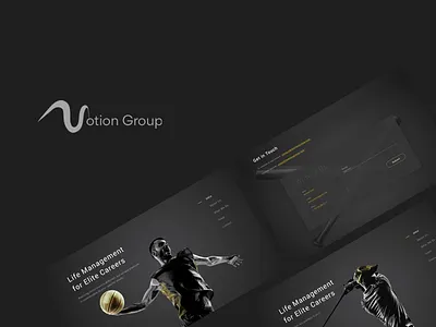 Sports Management Website dark theme dark ui desktop gold sports ux ui webdesign