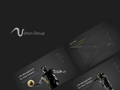 Sports Management Website dark theme dark ui desktop gold sports ux ui webdesign