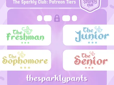 THE YEAR OF THE SPARKLY branding cartoon cute design graphics illustration kawaii pastel patreon vector