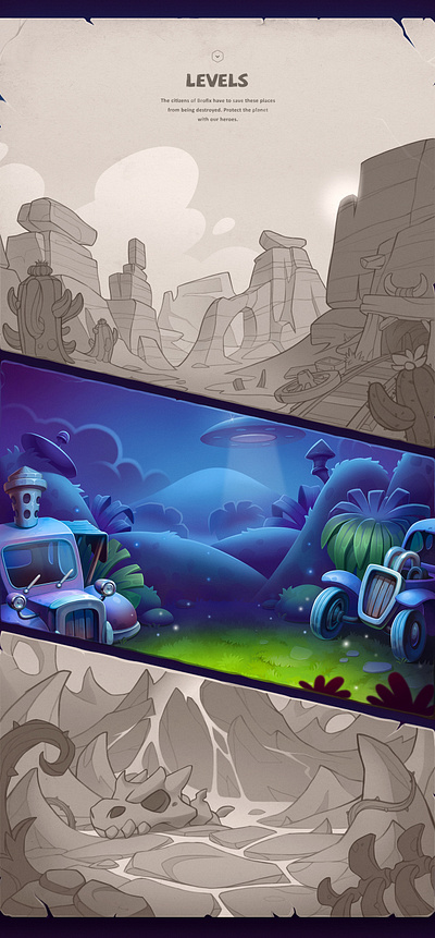 Environment background bg car cars concept drawing environment game gameart illustration illustrator level levels location nature neststrix planet sketch ufo