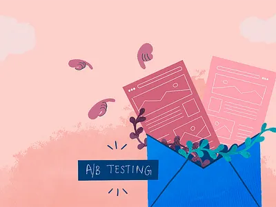 A B Testing Email Marketing ab testing adobe illustrator analyze art blog illustration color concept design dribbble email marketing flat graphic graphic design illustration minimal optimization split test vector web