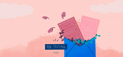 A B Testing Email Marketing ab testing adobe illustrator analyze art blog illustration color concept design dribbble email marketing flat graphic graphic design illustration minimal optimization split test vector web