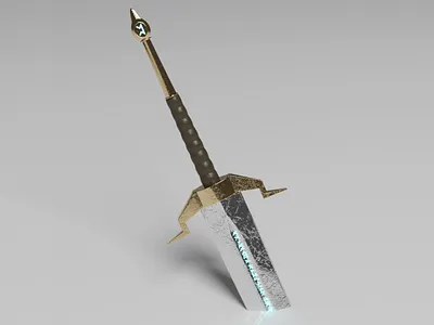 Sword 3D 3d 3d art blender blender3d design illustration practice sword thewitcher tutorial