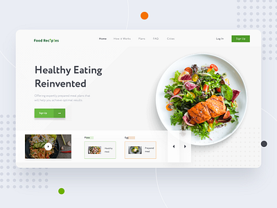 Landing Page_Header business clean ui design food food delivery food order food website header online delivery product design ui ux website white