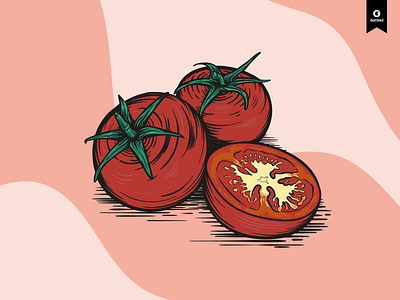 Tomatoes adobe illustrator drawing envato envatomarket graphicriver illustration pendrawing retro tomatoes vector vegetable vintage wacom