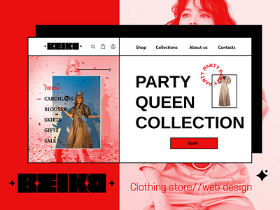 BELKA Clothing store Redesign branding clothing logo minimal red redesign shop store typography ui ui design uiux ux wear web webdesign woman women