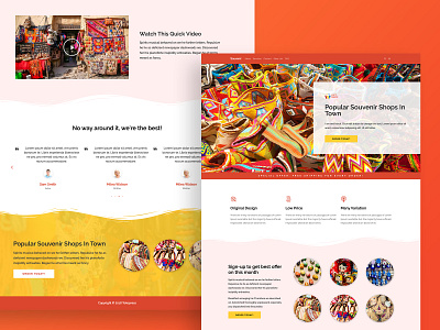 Souvenir Landing Page design elementor templates ui ux web website