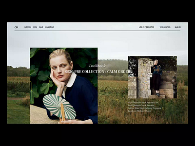 Lookbook, New Collection adobe xd after effect animation clean concept ecommerce fashion interface lookbook minimal motion typography ui ux video website