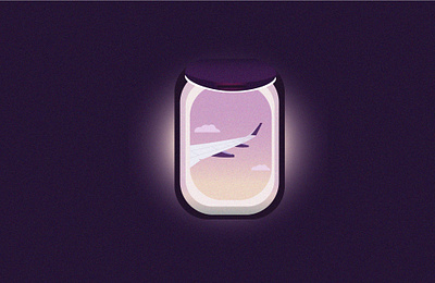 Flight Window Seat aeroplane clouds design dribbble dribbble best shot flight illustration planet search seat