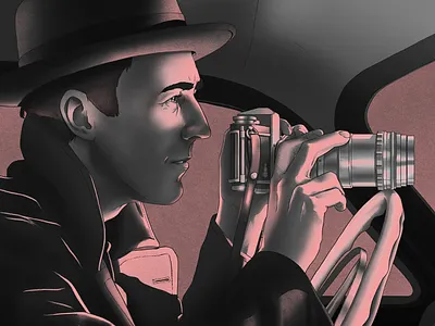 Brooklyn character digital editorial film folioart illustration man portrait sarah maxwell texture