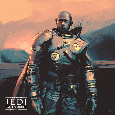 Saw Gerrera character cinematic digital film folioart illustration juan esteban rodriguez star wars texture