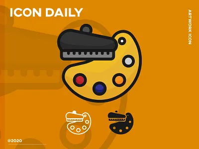 Art Icon artist black flaticon fresh icon icon icon app icon design illustration line icon orange project ui web