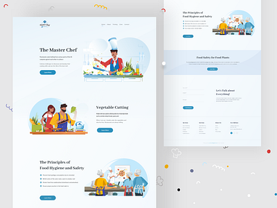 Chef Training landing Page 2020 clean colourful gradients illustration landing page trendy typography ui ui ux ui design uix uixdesign user experience userexperiencedesign userinterface ux design web page