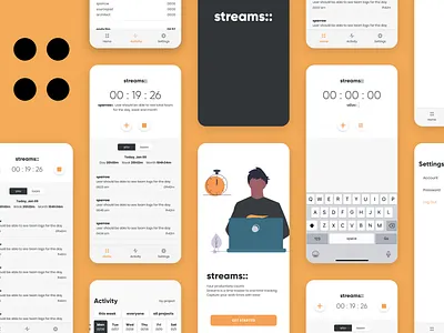 Streams adobe xd mobile mobile app mobile design prototype ui ui design ui ux ux ux design wireframing