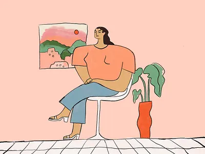 Boss Year 2020 art boss drawing female homeoffice illustration pro create