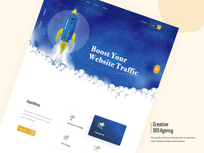 SEO Homepage Design app banner design branding homepage design illustration seohomepage typography ui ux vector web