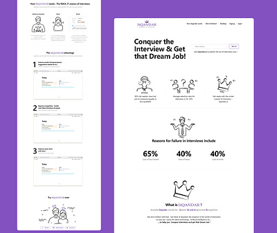 AI Landing Page branding design illustration minimal vector web
