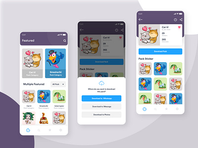 Sticker UI Design app design mobile mobile app design mobile design mobile ui ui ux ui design uxdesign