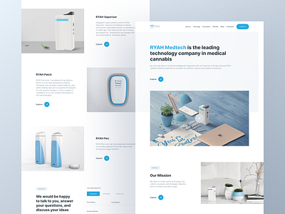 RYAH. Corporate website homepage blue clean concept corporate design design illustration interaction interface invite screen typography ui ux web design website website design