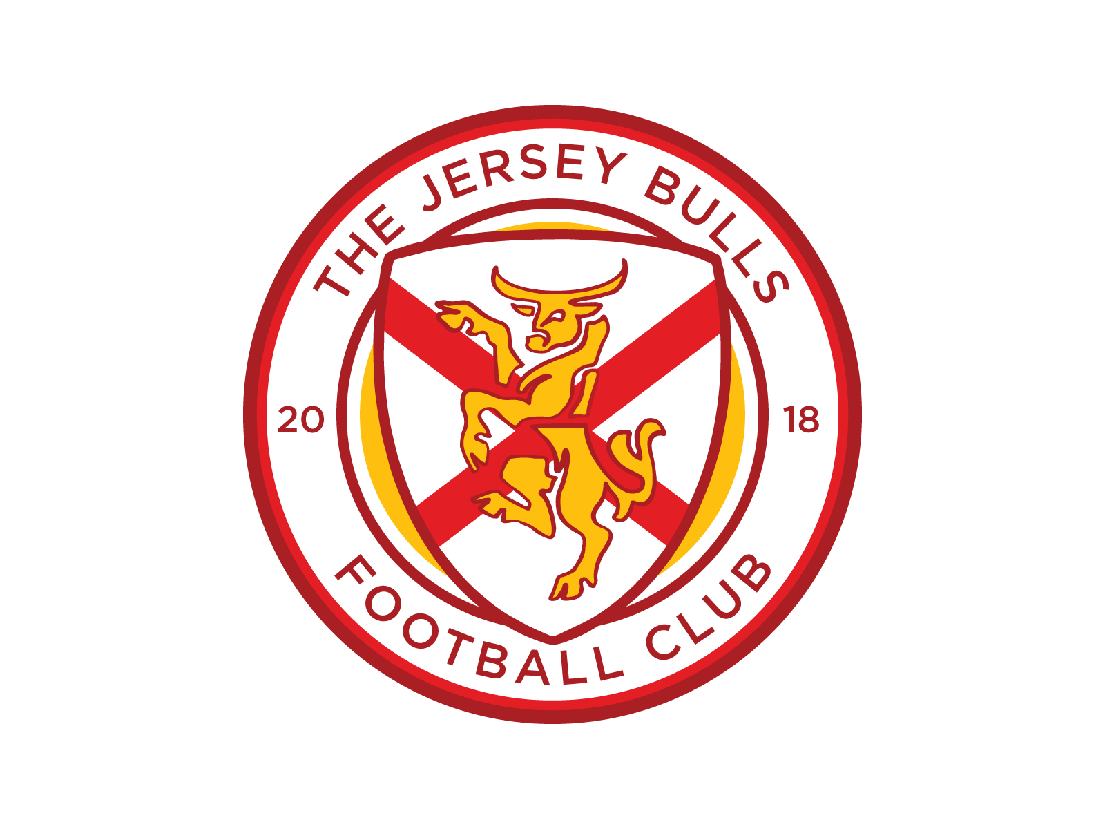 Jersey Bulls Logo Redesign by James Watson on Dribbble, image size:1600x1200