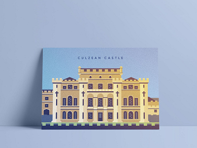 Culzean Castle architecture art castle design flat geometric geometry illustration print scotland