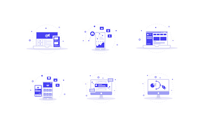 Web icons collection design flat icon set icons web icons