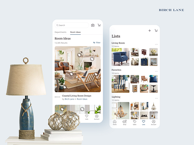 Birch Lane iOS and Android Launch / Static 3 android android app app design ecommerce ios ios app lead mobile ui ux