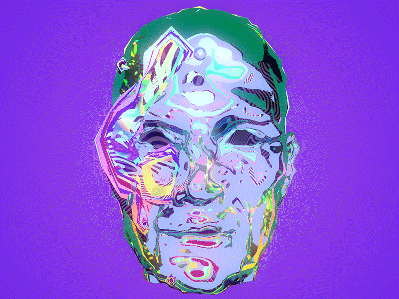 Distorted Face Experiment abstract art artwork artworks colorful experiment face faces glitch glowing gradient head iridescent klarens motion pattern poster texture vector vivid