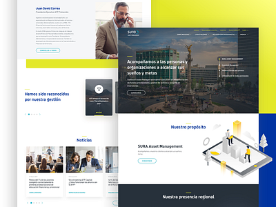 SURA Asset Management · Redesign asset management design designmodular designweb illustration investment investors landingpage layout site ui ux web website