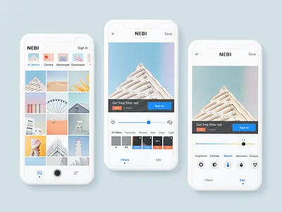 Nebi Photo Editor aleksandrov alexandrovi app app design camera camera app design app editorial film photography huliganio huliganio studio huliganio team mobile photo app photo edit photo editor photography photoshop ui ux