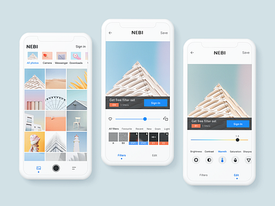 Nebi Photo Editor aleksandrov alexandrovi app app design camera camera app design app editorial film photography huliganio huliganio studio huliganio team mobile photo app photo edit photo editor photography photoshop ui ux