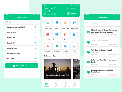 Aplikasi Tanya Ustadz app design mobile apps ui ux