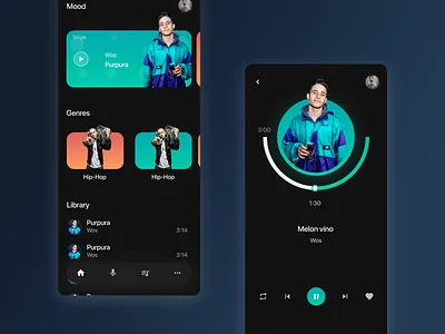 Music app Concept v2 2020 2020 trend app app design branding clean design figma flat gradient minimal photoshop product design simple ui