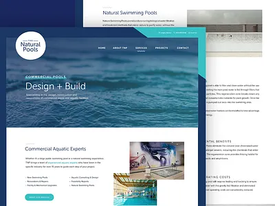 Website design for Pool Builder flat homepage web webdesign website website design