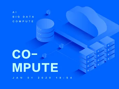 COMPUTE design illustration 云计算 服务器 科技
