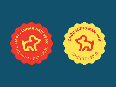 HAPPY LUNAR NEW YEAR 2020 animal canh tý design happy new year 2020 logo lunar new year mouse rat vietnam