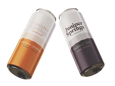 Juniper Springs Sparkling Water - Can Design beverage beverage design beverage mockup beverage packaging branding branding concept concept design design illustration logo packaging concept