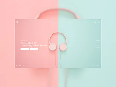 Headphones Brand Website design Concept branding design ui ui ux ui ux design uidesign ux web web design website