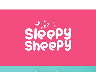 sleppy sheepy branding brilliant design flat identity illustration logo minimal typography vector