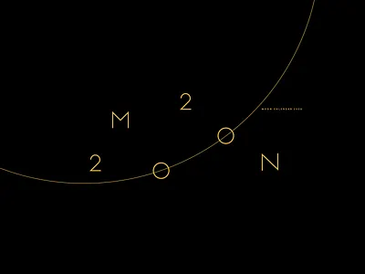 MOON 2020 | Calendar black calendar design eclipse esoteric gold graphic illustration logo minimal moon moon calendar moon phases nasa orbits planet poster space sun vector