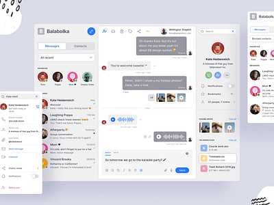 Figma messenger app template for mobile and desktop min app chat conversation desktop figma kit message messenger slack ui ux