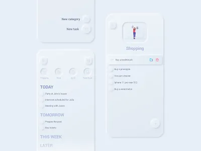 To Do App app mobile app design skeumorphism skeuomorph task management tasks to do to do app trends unique design