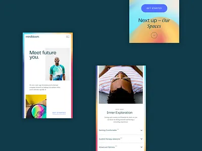 Mindbloom - mobile screens brand branding design identity interface mobile mobile app design mobile design product ui