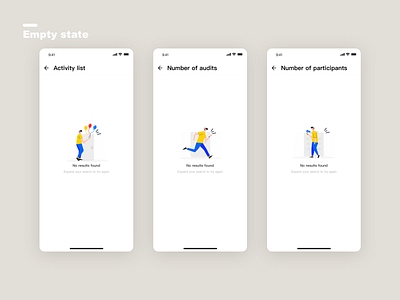 Empty state branding clean design dota illustration ios ue ui